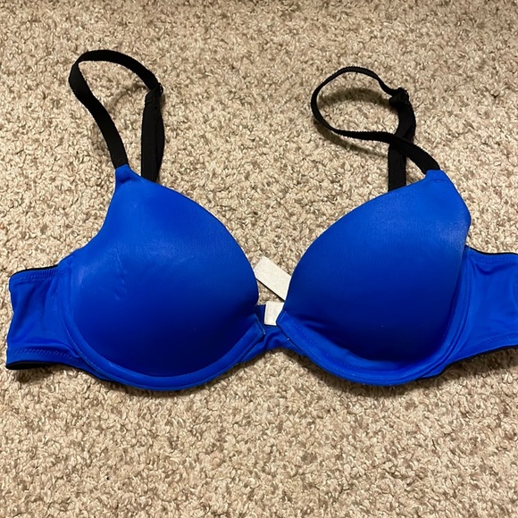 PINK Royal Blue Lightly Lined Demi Bra 34A - Picture 1 of 4